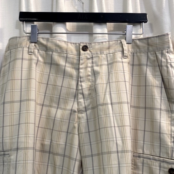 New Men’s Adidas Plaid Polyester & Spandex Shorts Size 36 - Picture 2 of 6